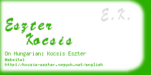 eszter kocsis business card